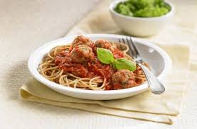 Buffalo Turkey Meatballs with Rose Sauce on spaghetti 4 SERVINGS